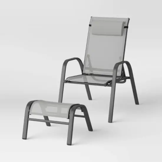 5pc Adjustable Back Patio Chat Set - Gray - Room Essentials&trade; image {2}