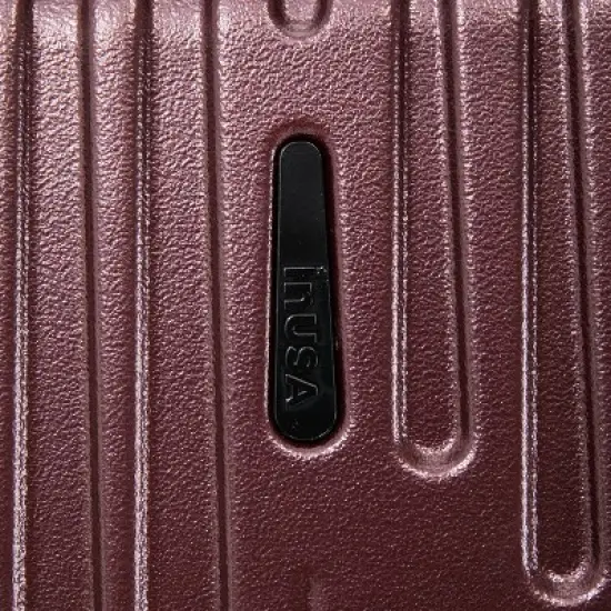 InUSA Drip Lightweight Hardside Large Checked Spinner Suitcase - Wine image {14}