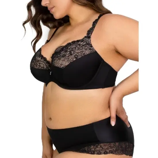 Curvy Couture Tulip Lace Push Up Bra image {5}