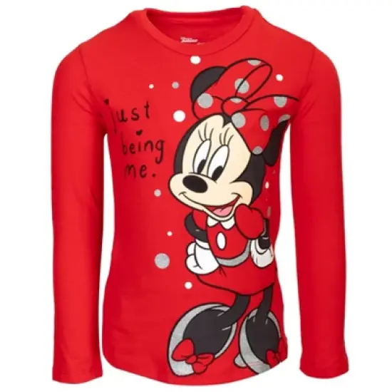 Mickey Mouse & Friends Minnie Mouse Girls Pullover Fleece Hoodie T-Shirt and Leggings 3 Piece Outfit Set Toddler image {1}