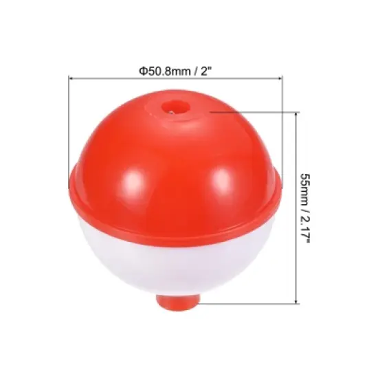 Unique Bargains Good Elasticity Plastic Push Button Round Fishing Float 10 Pcs image {1}
