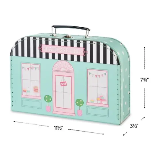 Hearthsong 15-Piece Weekend in Paris Tin Tea Set with Carrying Case image {2}