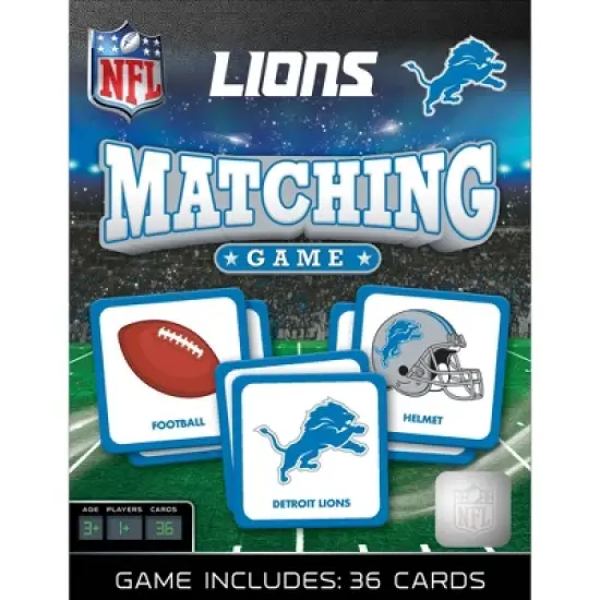 MasterPieces Officially Licensed NFL Detroit Lions Matching Game for Kids and Families image {1}