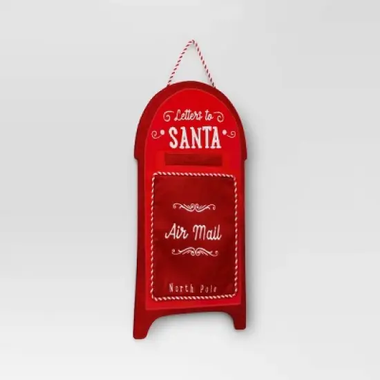 21" Christmas Santa's Mailbox Wall Hanging Decor - Wondershop&trade; image {2}
