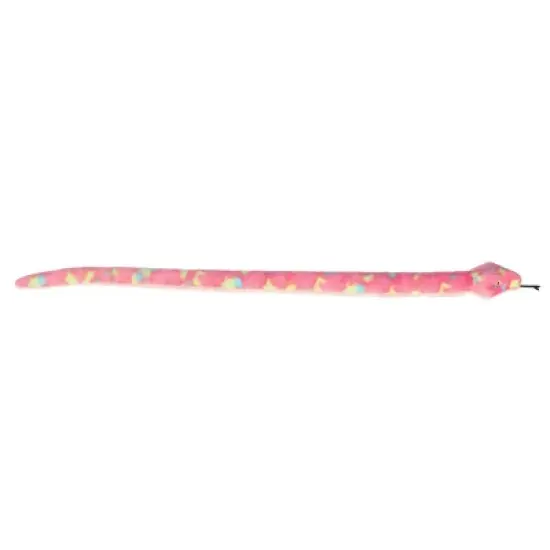 Aurora X-Large Colorful Bubblegum Snake Playful Stuffed Animal Pink 51" image {3}