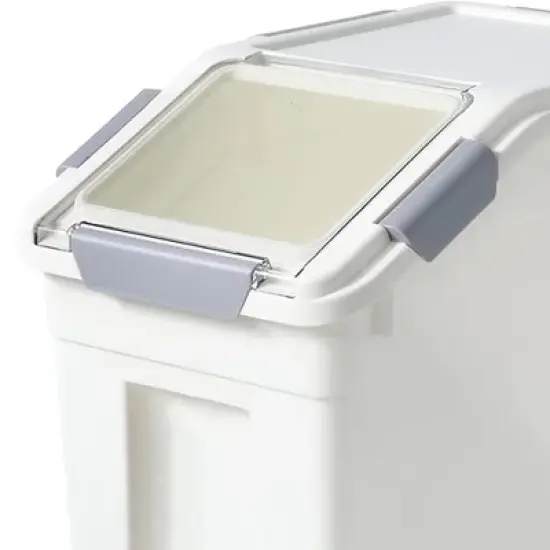 HANAMYA 33-Liter Rice Container with Handle, Wheels, Airtight Silicon Sealed Cover, and Measuring Cup for Rice, Flour and Pet Dry Food Storage image {1}