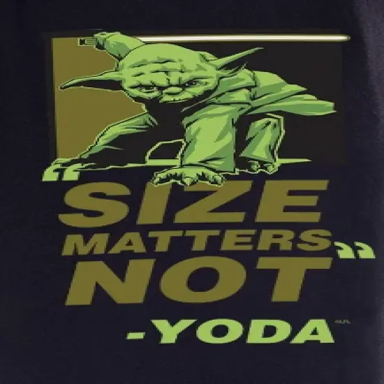 Star Wars Men's Yoda Size Matters Not Character Sleep Pajama Pants Black image {2}