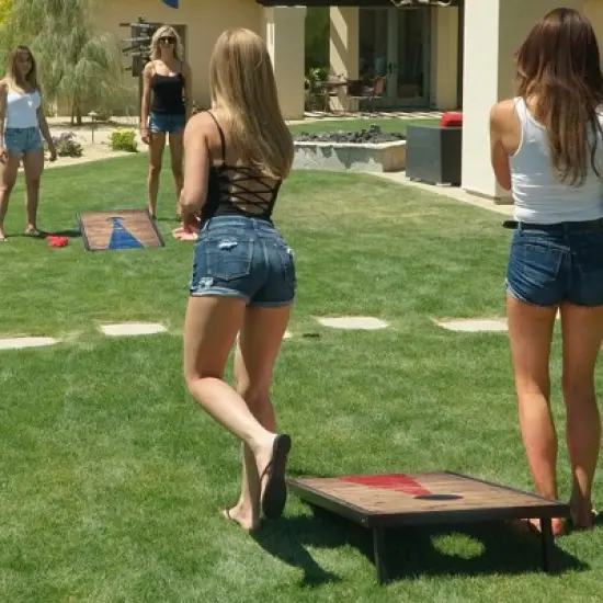 GoSports Steel Graphic Cornhole Set image {1}