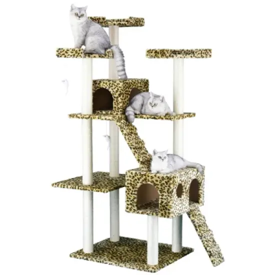 Go Pet Club 72" Classic Cat Tree Furniture with Sisal Scratching Posts F2040 image {1}