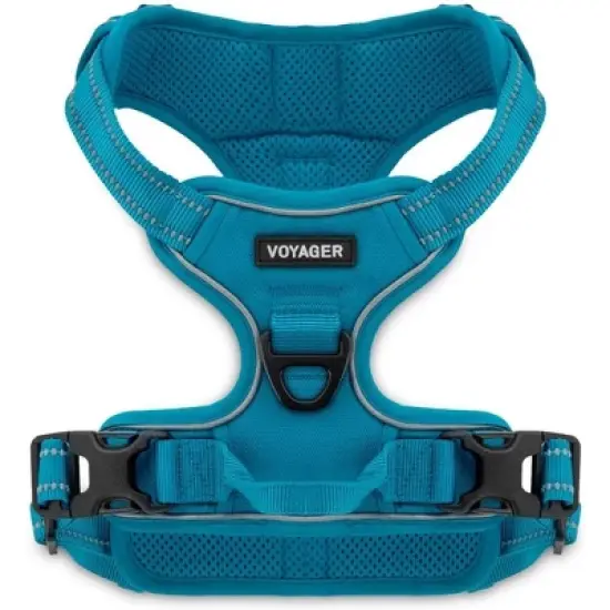 Voyager Dual-Attachment No-Pull Dog Harness for Active and Outdoor Dogs, Turquoise, XS image {6}