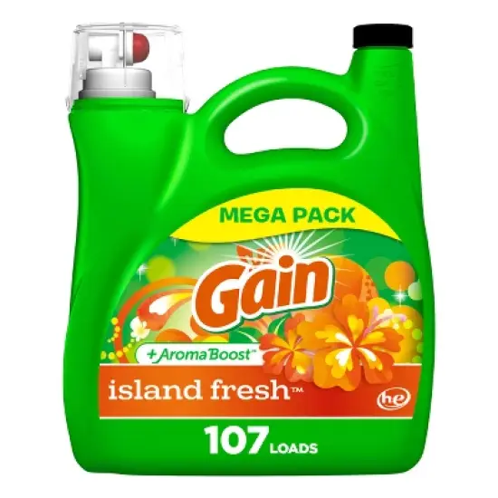 Gain + Aroma Boost Island Fresh Scent HE Compatible Liquid Laundry Detergent image {10}