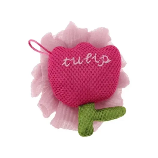 Unique Bargains Cartoon Bath Sponge Rose Red Pink 1 Pc image {6}