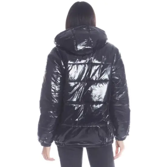 Members Only Women's Shiny Collab Puffer Oversized Jacket image {1}