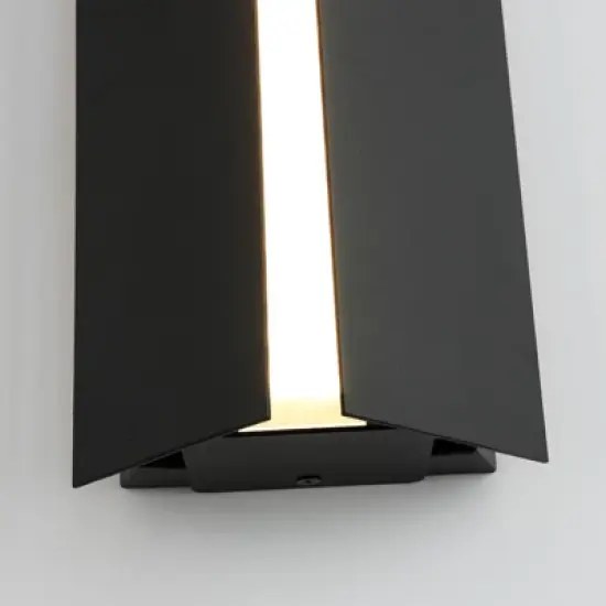 Rennnsan Quirelle 23"H Hardwired Rectangle Industrial LED Dimmable Outdoor Wall Sconce in Black image {9}
