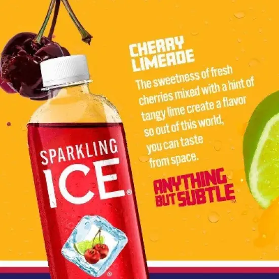 Sparkling Ice Cherry Limeade - 17 fl oz Bottle image {1}
