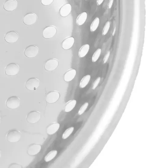 Unique Bargains Tableware Meshy Hole Design Spoon Strainer Ladle 5'' Dia Silver Tone 1 Pc image {2}