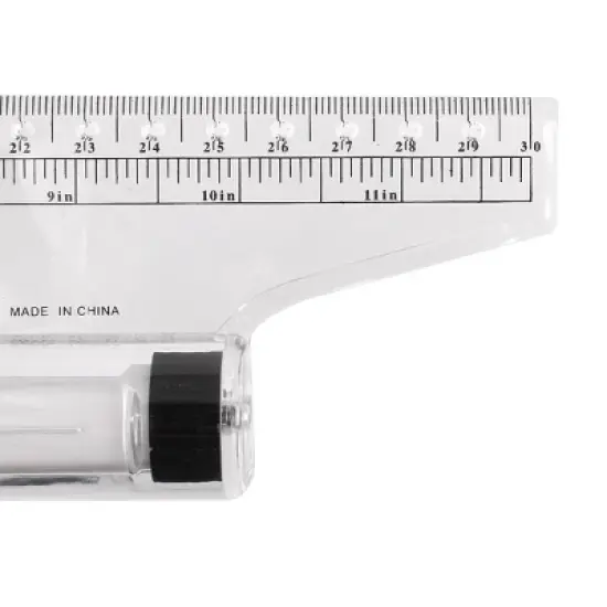 PiccoCasa Multi-purpose Plastic Measuring Drawing Rolling Rule 12inch image {4}