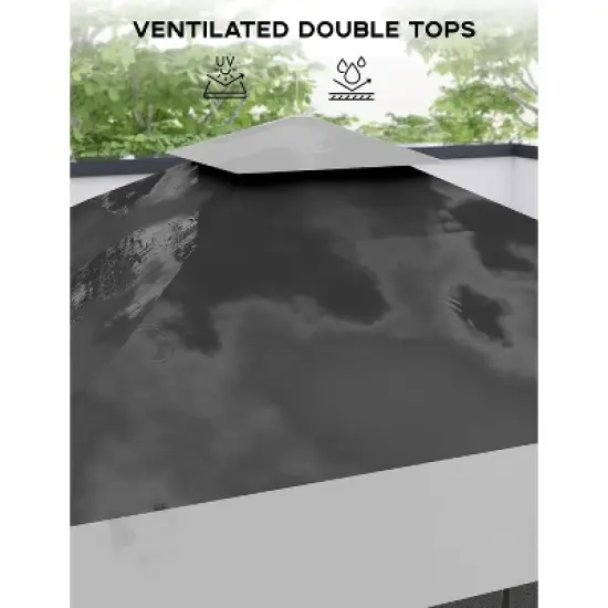 13x13FT Pop Up Gazebo, Canopy Tent Outdoor Patio Gazebo,Pop Up Tent for Backyard Wedding Outdoor Dining Party, Patio image {3}