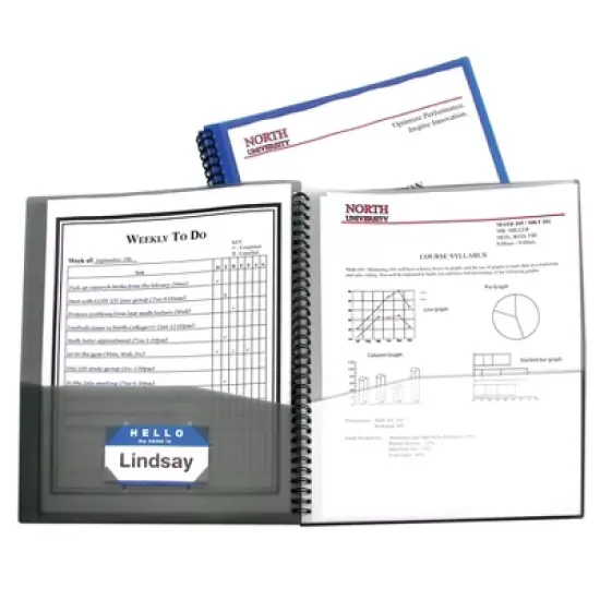 C-Line&reg; 8-Pocket Spiral-Bound Poly Portfolio, Pack of 6 image {4}