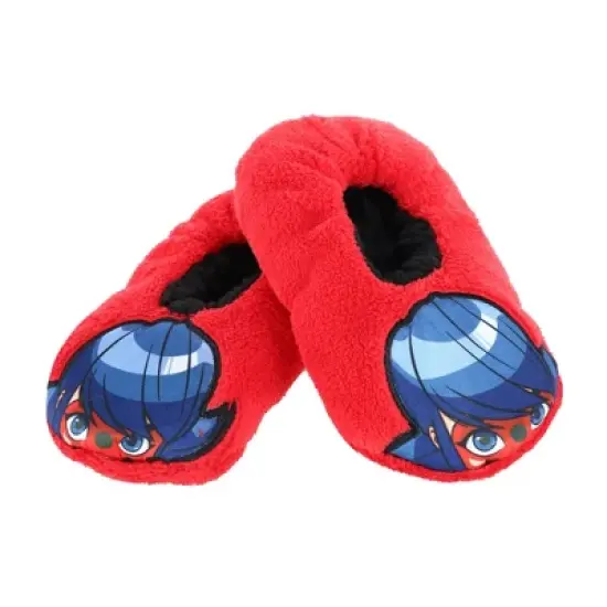 Textiel Trade Girl's Peeking Miraculous Ladybug Solid Slippers image {1}