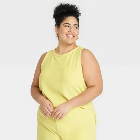 Women's Terry Tank Top - A New Day&trade; Yellow image {4}