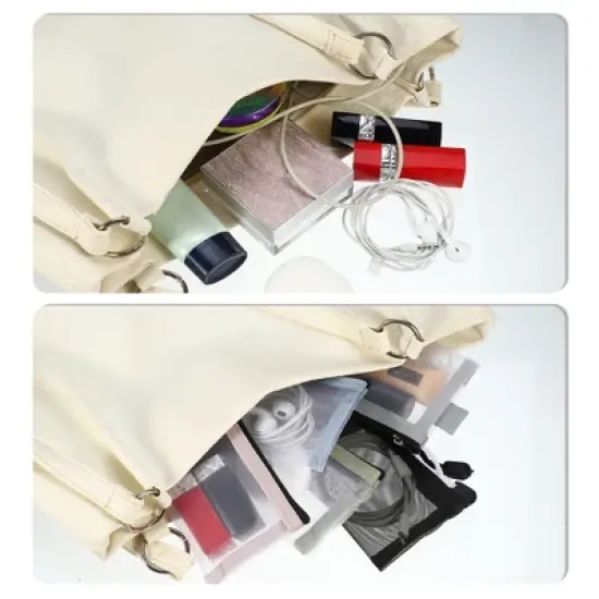 Unique Bargains Portable Mini Zipper Mesh Bags 4.33"x2.95" Black Blue Green Pink Gray 5 Pcs image {4}