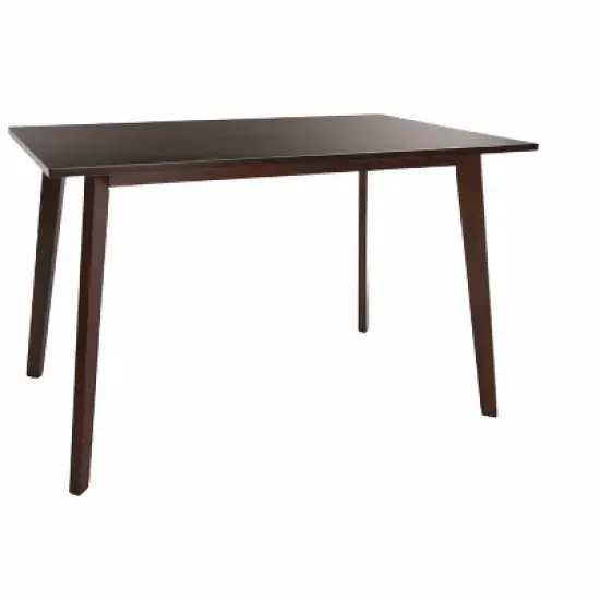 Zenvida Mid Century 5 Piece Dining Set Wood Table Fabric Chairs Seats Four image {6}