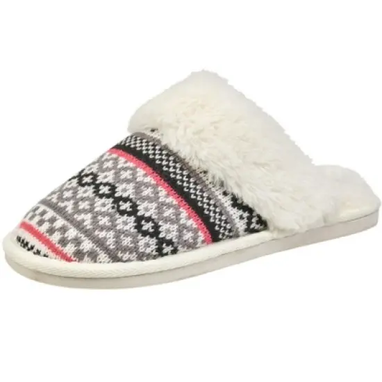 French Connection Women's Fairisle Scuff Slippers - Winter House Shoes For Women image {6}