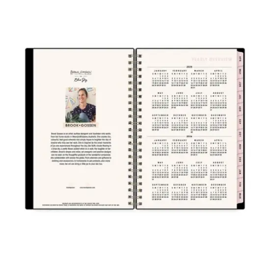 Blue Sky Brook Gossen Planner Pocket 5"x8" Weekly/Monthly Wirebound 15 Month Rainbow City Undated image {6}