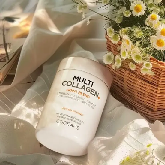 Codeage Multi Collagen Peptides + Joint Blend, Astaxanthin & Turmeric Supplement - 90ct image {3}