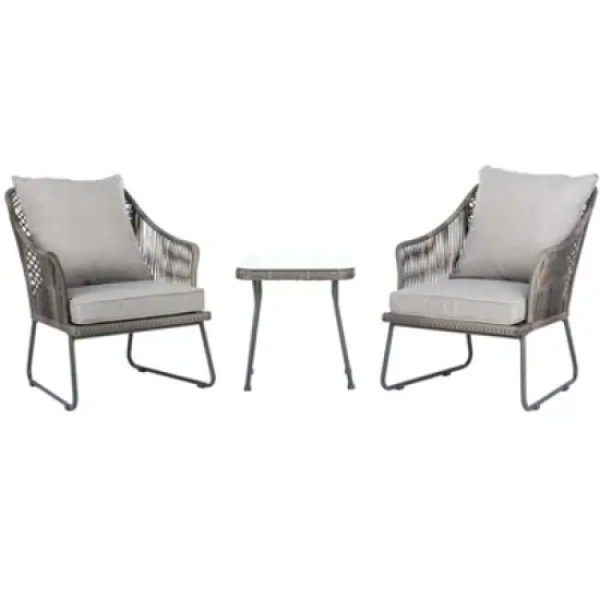 Jensen 3 Piece Lounge Set - Indoor/Outdoor - PAT9008 - Safavieh image {10}