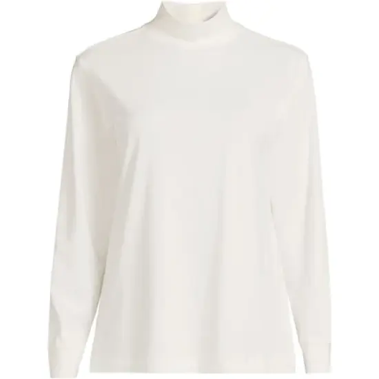 Lands' End Women's Plus Size Long Sleeve Super T Mock image {3}
