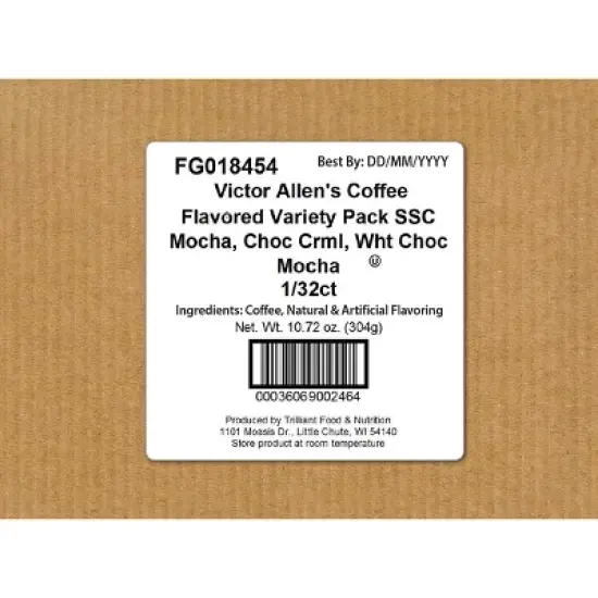 Victor Allen's Coffee Mocha Variety Pack (White Chocolate Mocha, Mocha, Chocolate Caramel), 32 Ct, Single Serve Coffee Pods for Keurig K-Cup Brewers image {6}
