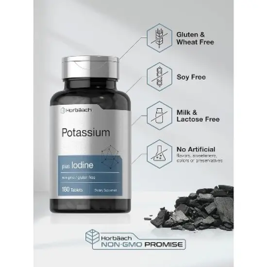 Horbaach Potassium Plus Iodine | 180 Vegetarian Tablets image {3}
