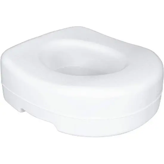 Carex Raised Toilet Seat with Rubber Pads - White image {3}