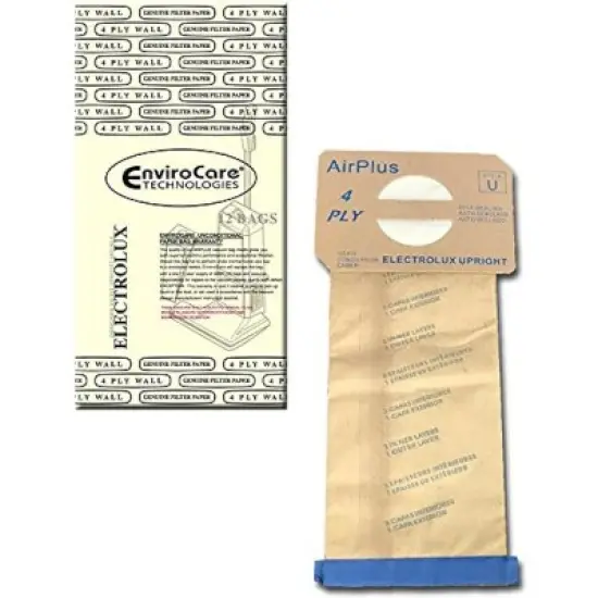 EnviroCare Replacement 4 Layer Filtration Vacuum Cleaner Dust Bags Made to fit Electrolux Style U Discovery Uprights 12 Pack image {5}