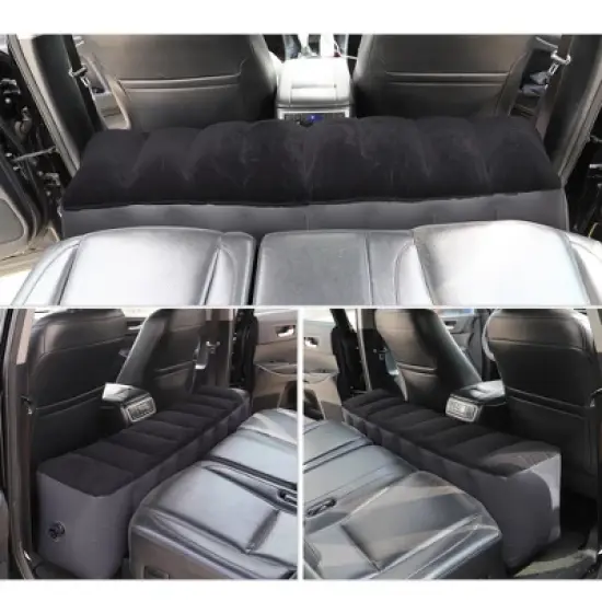 Unique Bargains Car Air Inflation Mattress Black Gray image {2}