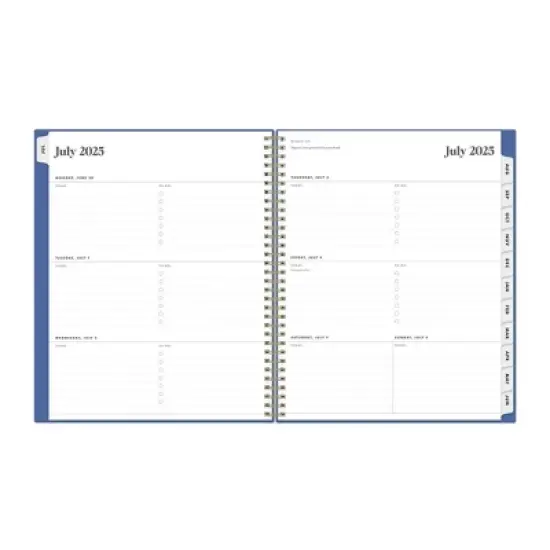 Blue Sky The Everygirl 8.5"x11" 2025-2026 Weekly/Monthly Wirebound Planner Solid Busy Blue image {5}
