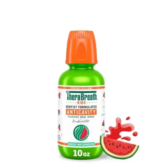 TheraBreath Kids Mouthwash with Fluoride - Wacky Watermelon - 10 fl oz image {10}