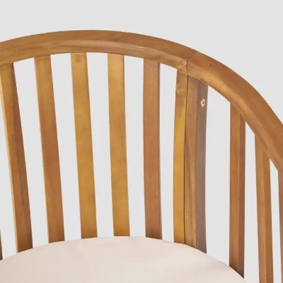 Alondra 5pc Acacia Wood Square Dining Set - Teak - Christopher Knight Home image {2}