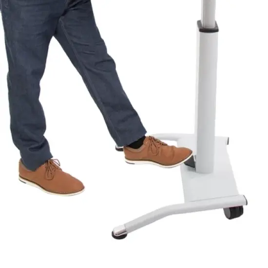Cruizer Pivot Mobile Podium &ndash; Tilting Desktop and Pneumatic Height Adjustment &ndash; White &ndash; Stand Steady image {5}