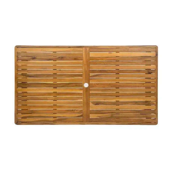 Christopher Knight Home Ofer 7 Pieces Aluminum and Acacia Wood Dining Set image {9}