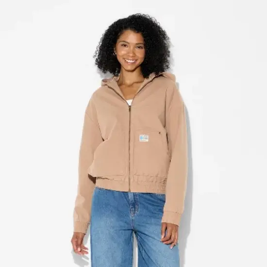 Women's Canvas Hooded Utility Jacket - Wild Fable&trade; image {1}