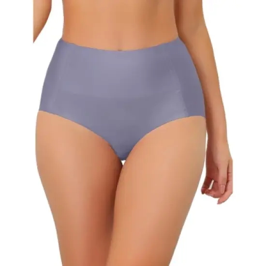 Allegra K Women's Tummy Control Unlined High-Waisted Breathable Hipster Underwear image {6}