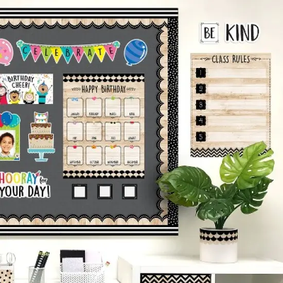 Creative Teaching Press&reg; Core Decor Black, White, and Wood Classroom Essentials 4-Chart Pack image {4}