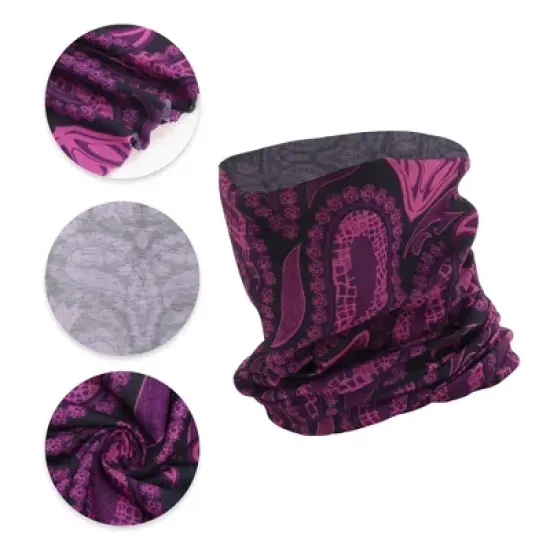 Unique Bargains Sunscreen Waterdrops Pattern Face Scarf Mask Purple 1 Pc image {2}