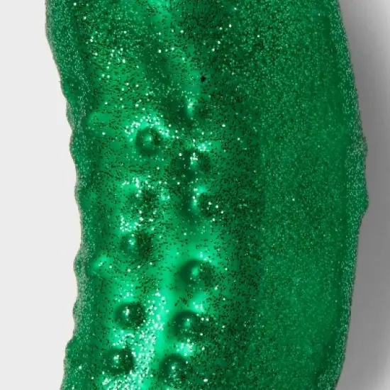 Pickle Glass Christmas Tree Ornament - Wondershop&trade;: Mold-Blown, Indoor Decoration, 5.3" Height image {2}