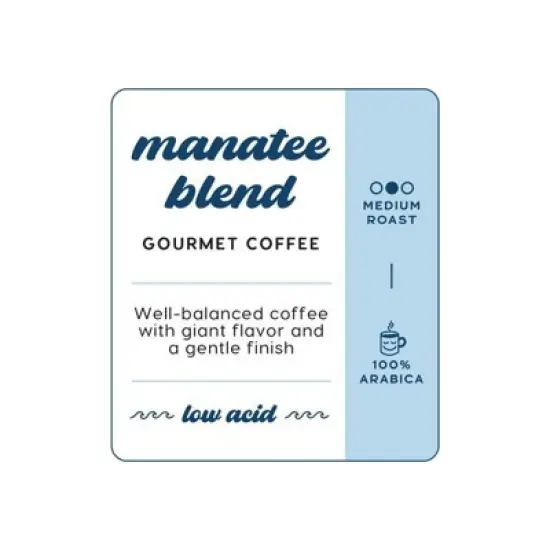 Manatee Gourmet Coffee Manatee Blend Medium Roast Ground Coffee - 12oz image {1}