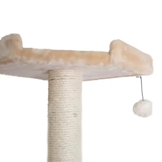 Armarkat 72" Beige Real Wood Cat Tree With Spacious Condo, Scratching Post A7202 image {7}