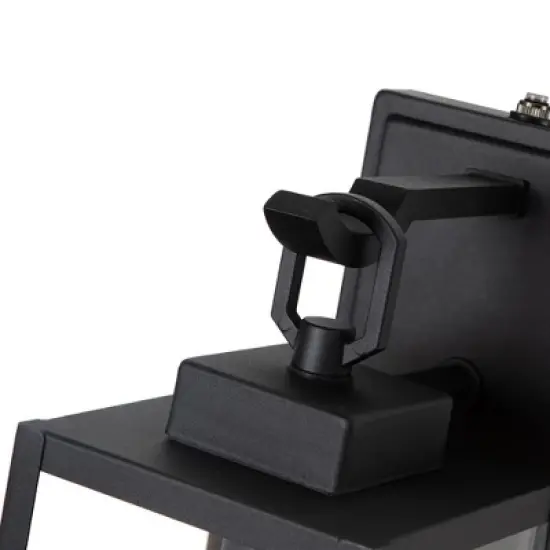 C Cattleya 1-Light Matte Black Dusk to Dawn Outdoor Wall Lantern Sconce with Clear Tempered Glass,2-Pack image {2}